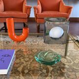 Space age orange ceramic vase, Italy ca. 1960