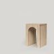 Table d'appoint balance en travertin