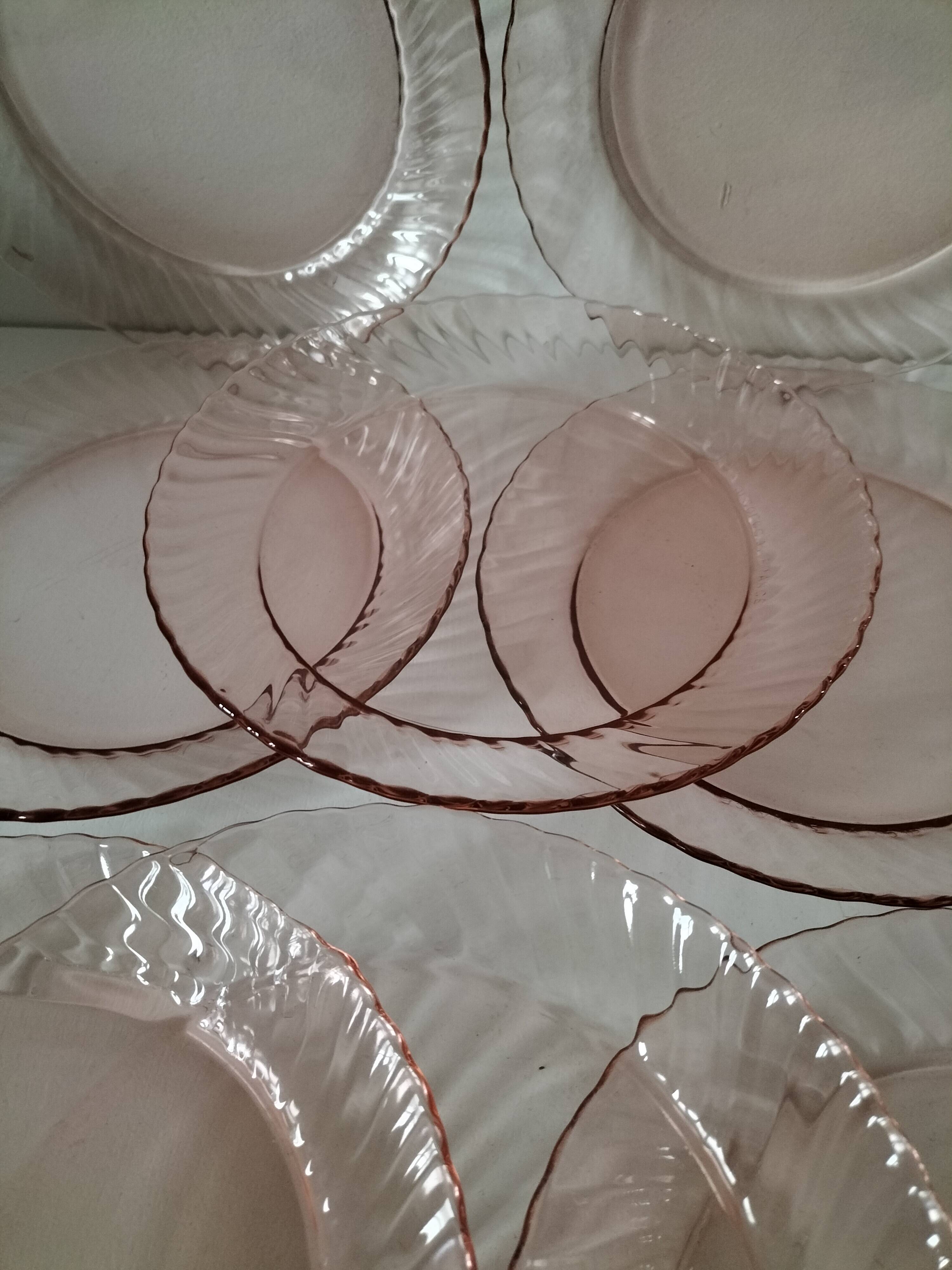 Arcoroc orange pink plates