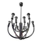 Vintage chrome design pendant light – 70s, Space Age style