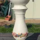 Large column vase holder with ceramic pot cache Belle Époque