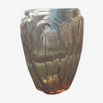 Small amber Art Deco vase