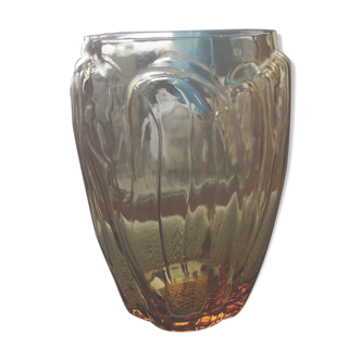 Small amber Art Deco vase