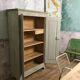 Armoire patine vieillie grège