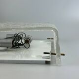 60s 70s ice glass flush mount ceiling lamp by Kaiser Leuchten Germany