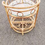 Vintage rattan mini-bar