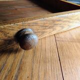 Solid oak farmhouse table, 270x120 cm, with 4 drawers