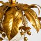 1970s gold-plated metal pendant lamp with a glass sphere by Hans Kögl
