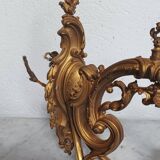 Pair of large Napoleon III bronze wall lights