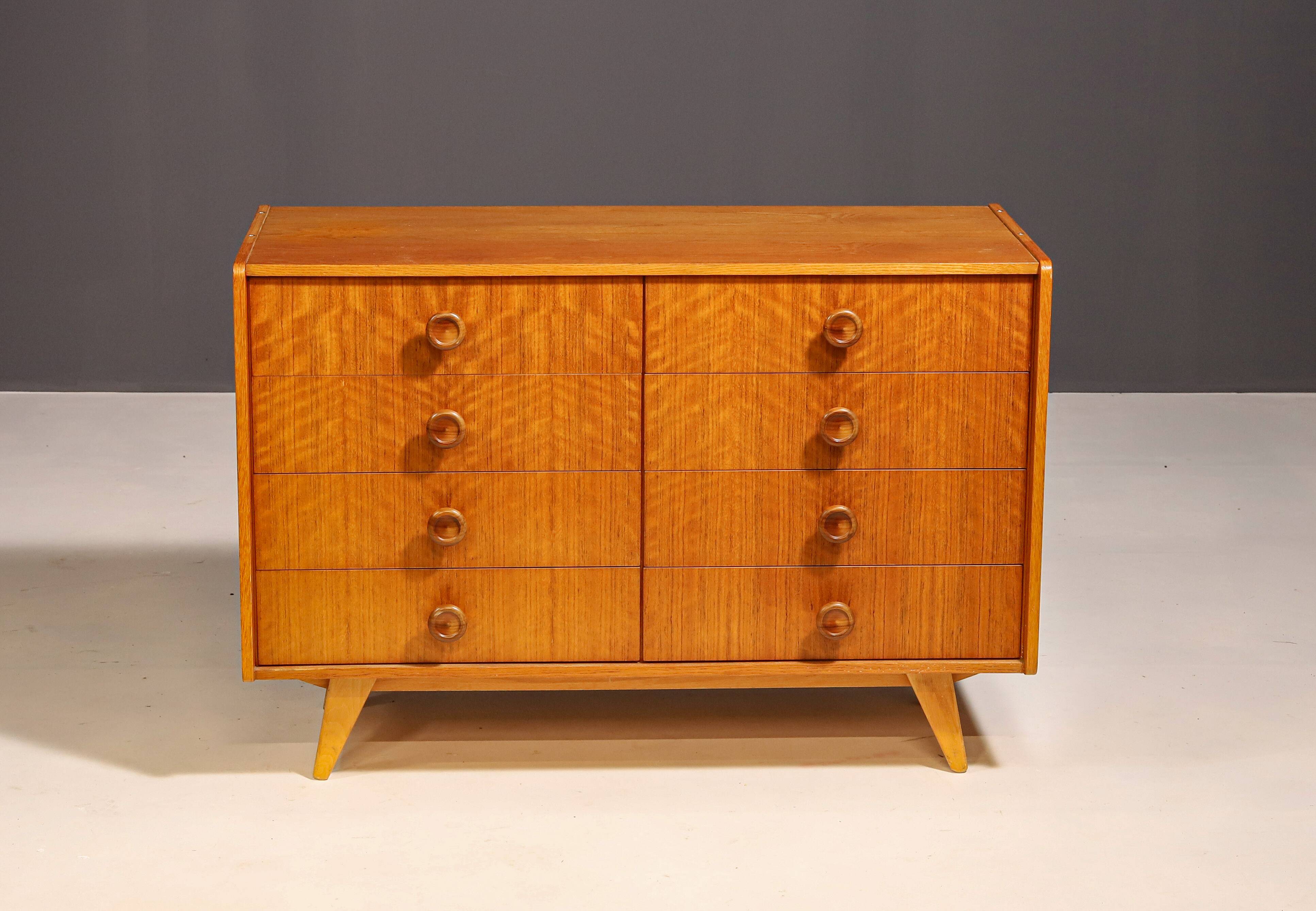 Mid century chest of drawers U458 by Jiří Jiroutek for Interiér Praha, Czechoslovakia, 1960´s