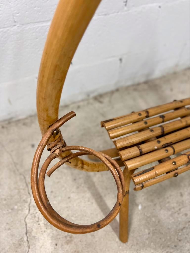 Vintage bamboo plant table