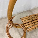 Vintage bamboo plant table