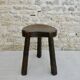 Solid wood tripod stool, heart seat