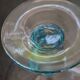 4 vintage blue footed champagne glasses
