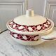 Tureen Badonviller tulips burgundy 30s-40s