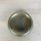 Vintage round gold-plated brass pocket tray