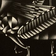 Mario avati (1921-2009), criquet, manière noire, 1970