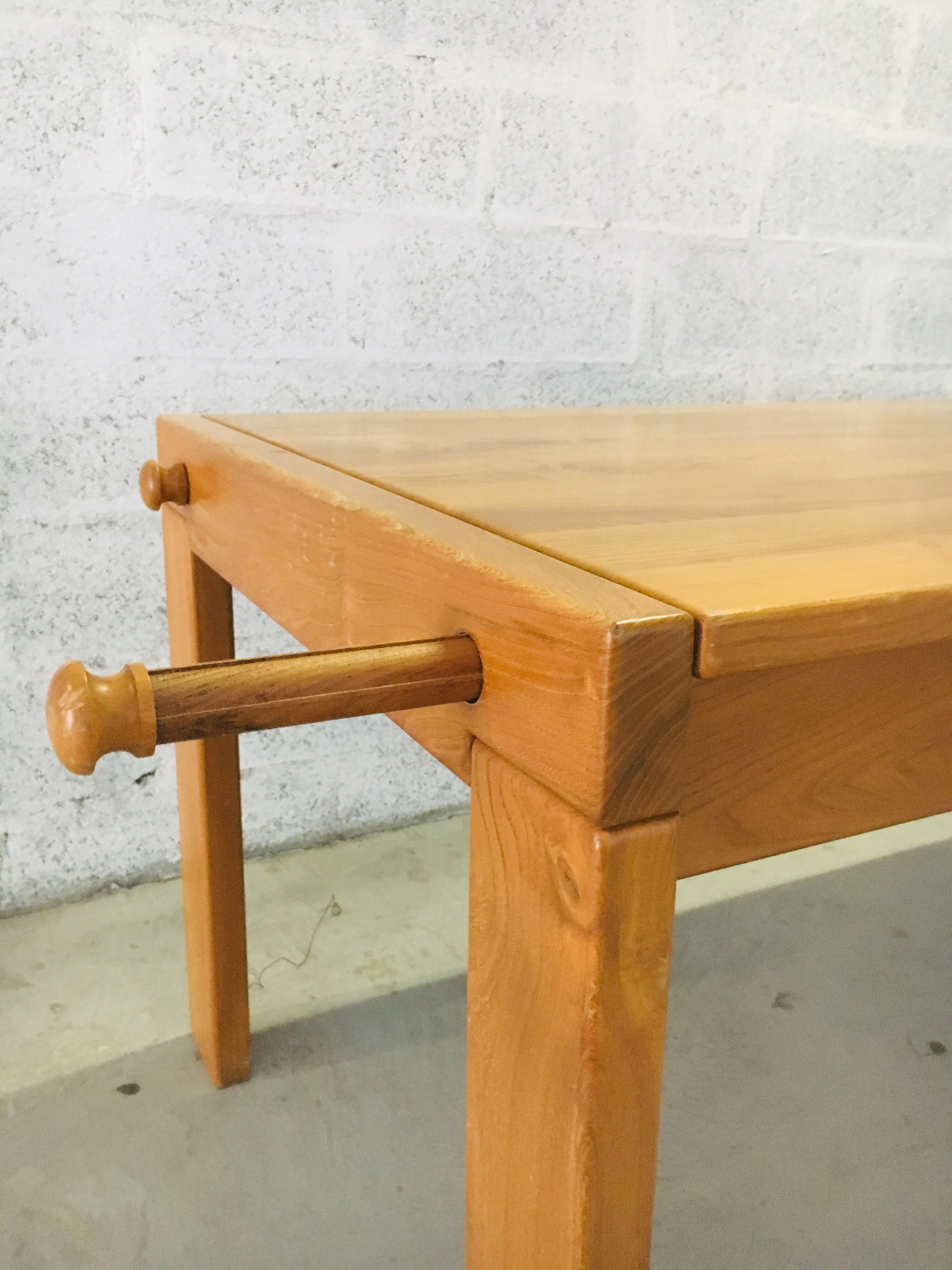 Solid elm dining table