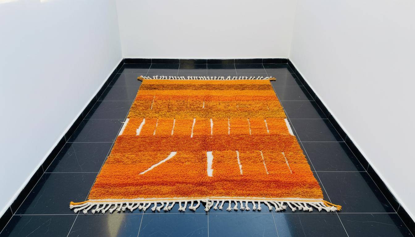 Handmade wool Berber rug 3 x 2 m