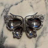 Vintage silver-plated butterfly catchall tray