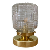 Vintage glass globe table lamp