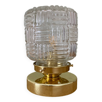 Vintage glass globe table lamp