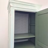 Renovated antique hosiery cabinet - liberty green