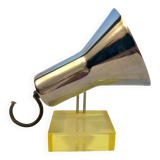 Articulated chrome and plexiglass casserole spotlight