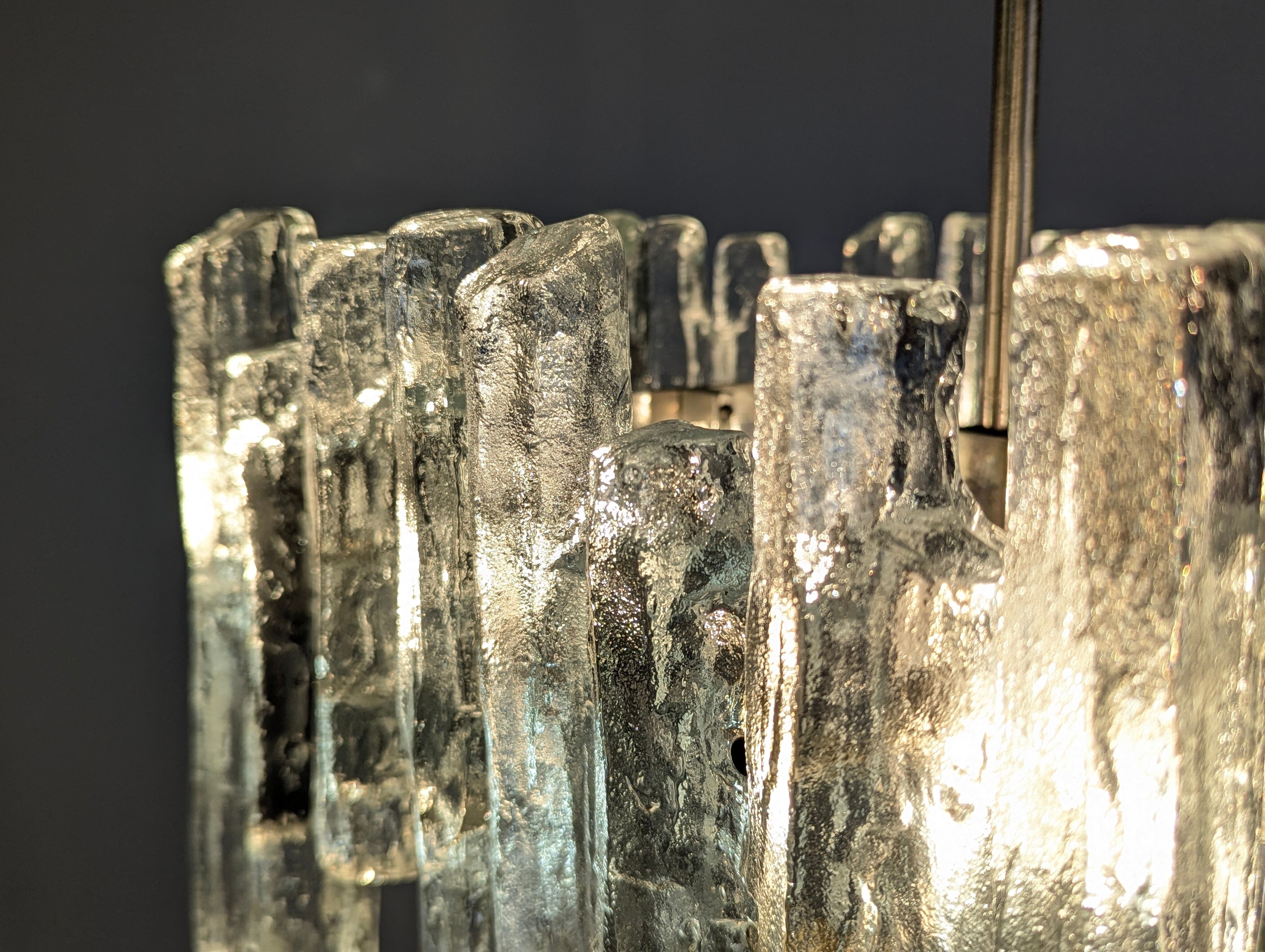 Ice Glass Lamp by J.T. Kalmar 1970s