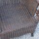 Set de 3 fauteuils en rotin des années 70