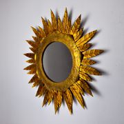 Miroir soleil, gilded metal with gold leaf, Italy, 1960