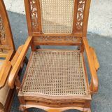 Series of 4 chairs in teak English colonies Ceylon circa 1960