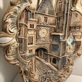 Polychrome slip wall plaque signed WS&S Rouen