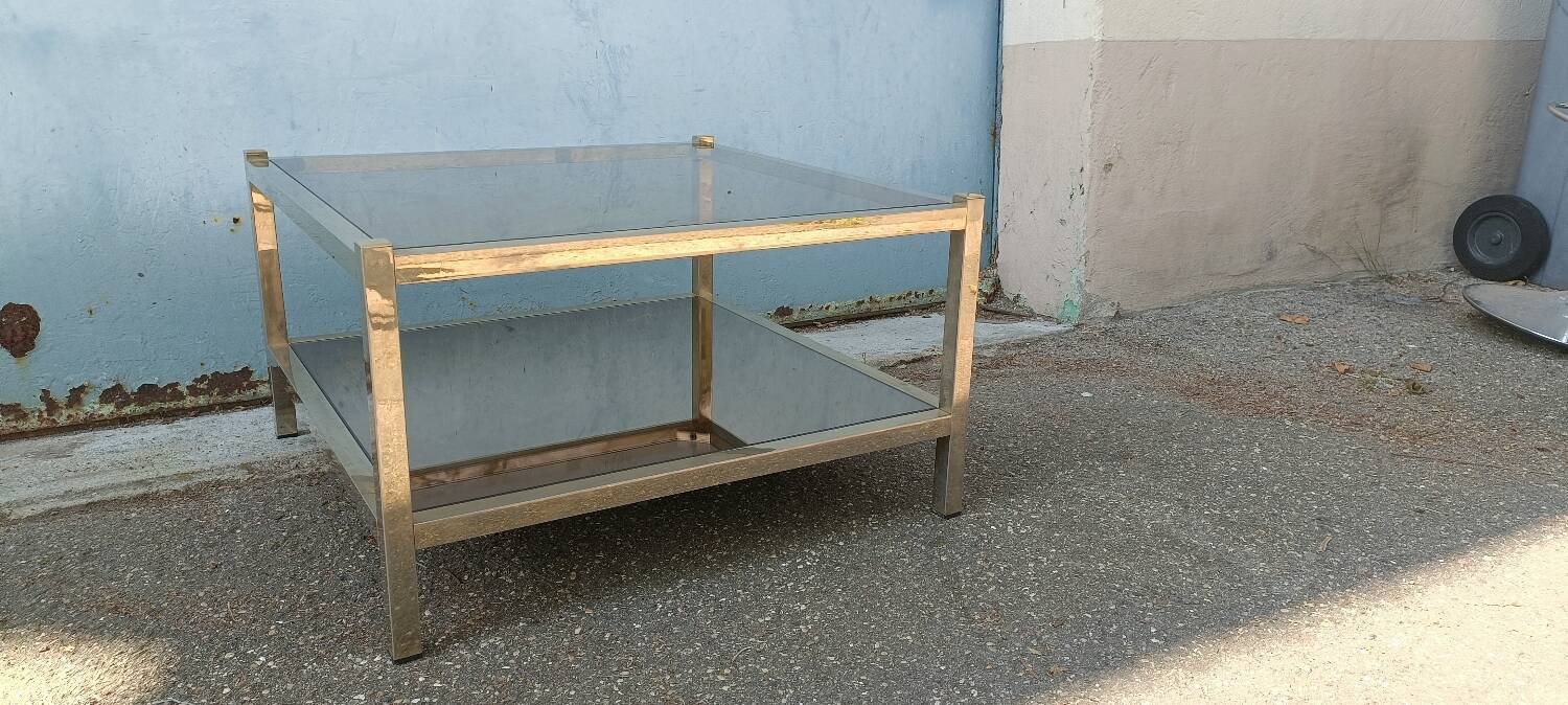 Vintage chrome coffee table