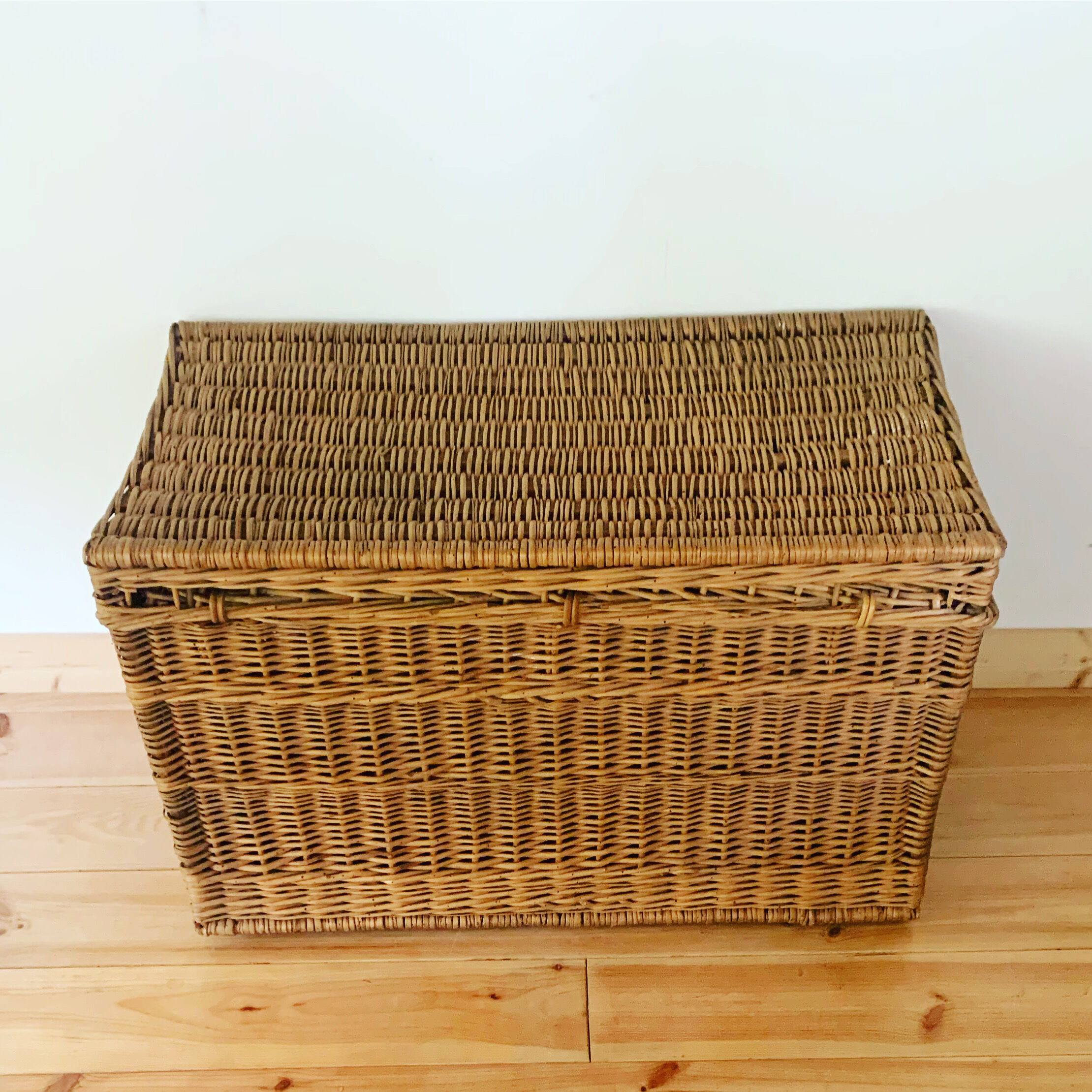 Vintage wicker trunk