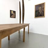 XXL table with 6 legs in solid pine and rubberwood