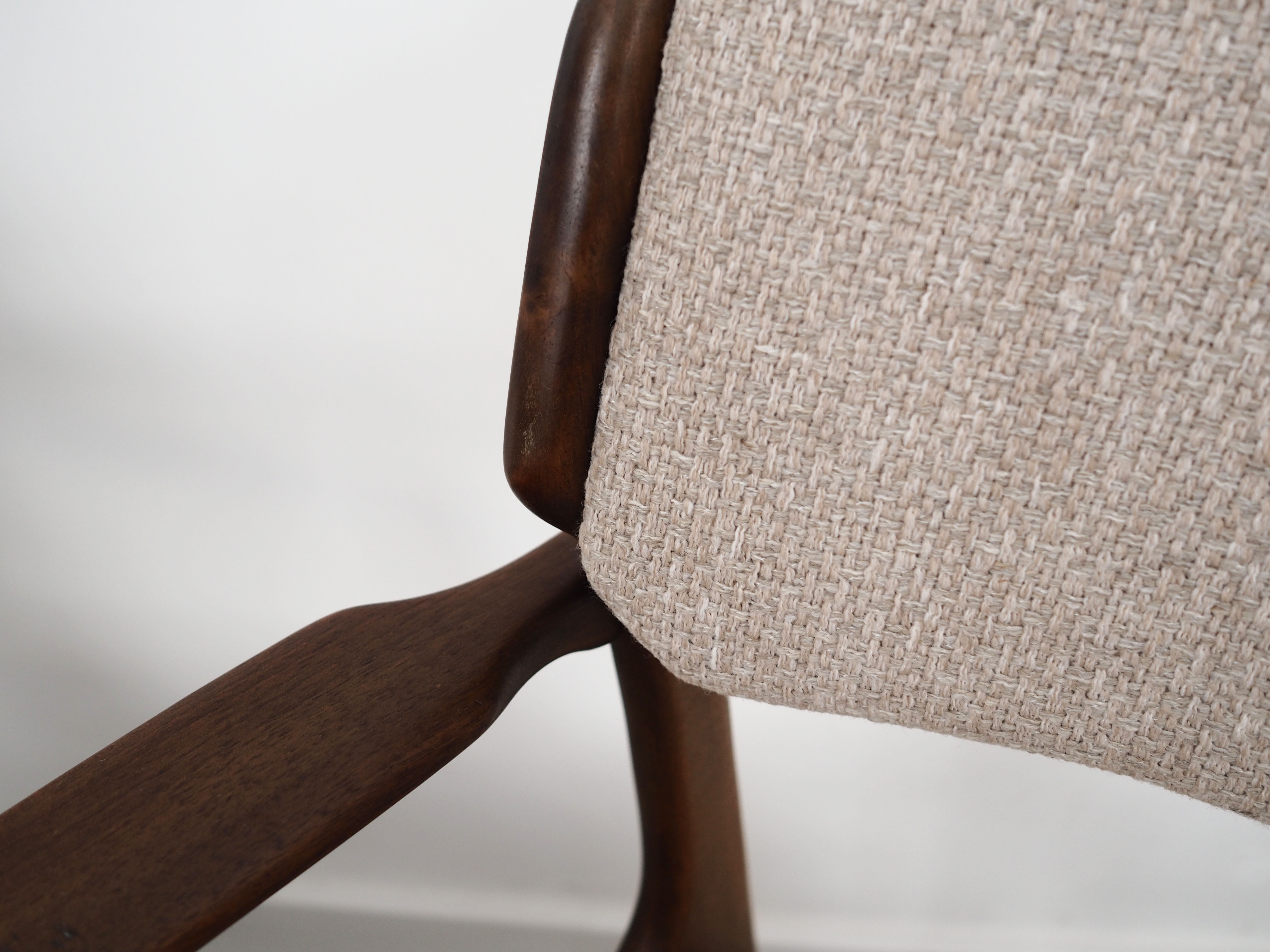 Walnut chairs, Danish design, 1960s, designer: Erik Buch