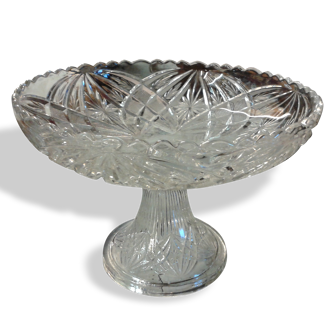 Cup on foot cut glass