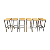 Lot of 6 old bar top stools 1970