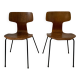 Two Arne Jacobsen "hammer" chairs