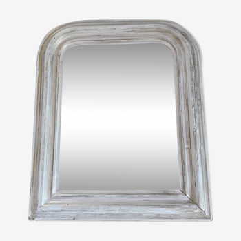 Mirror Louis Philippe patinated white 52x43cm