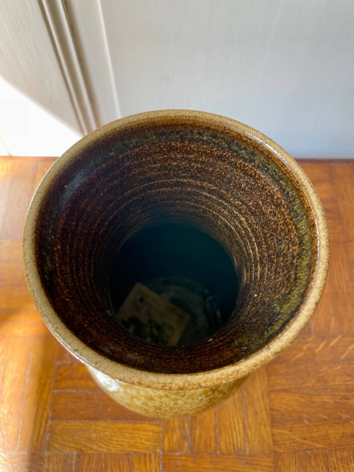 Glazed stoneware vase
