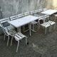 Set of chairs and tables bistro metal