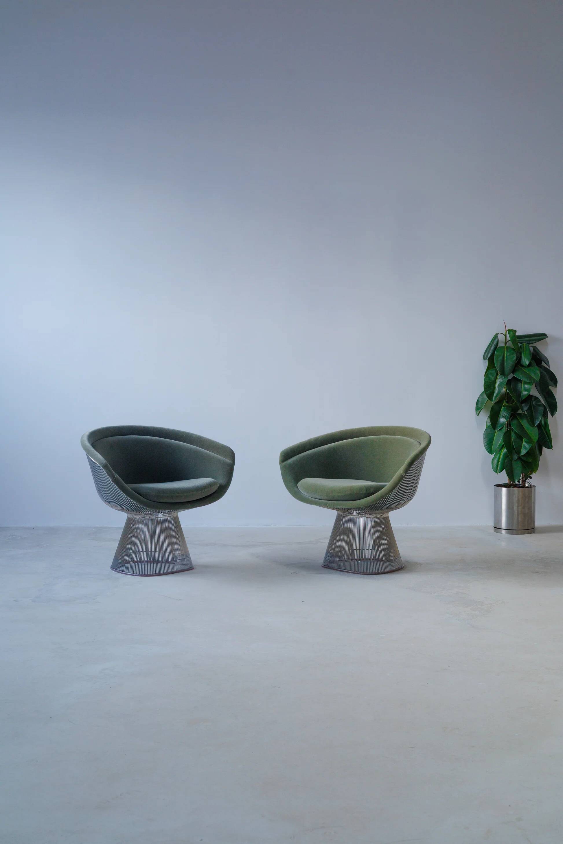 Ensemble de 2 fauteuils lounge Platner par Warren Platner pour Knoll