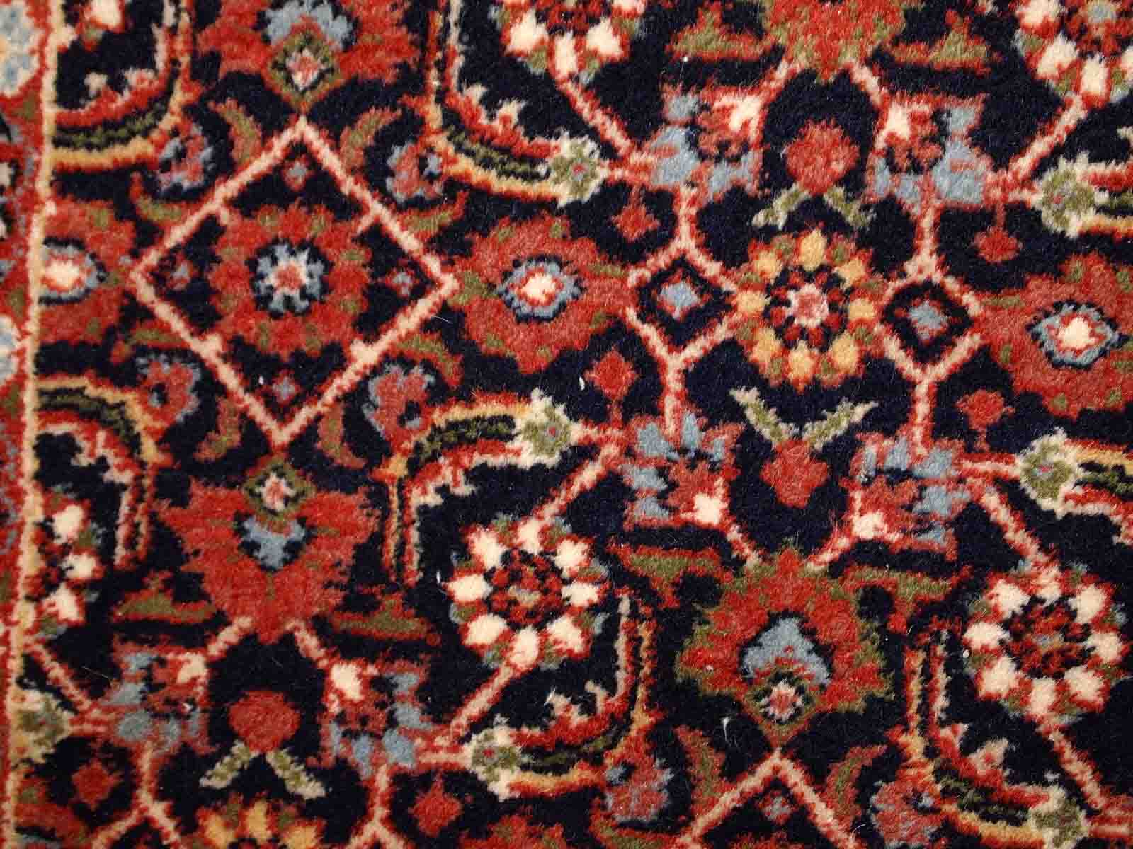 Vintage indian carpet tabriiz handmade 100cm x 130cm 1980s, 1c718