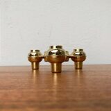 Modular atomic stackable metal candlestick by Quist, 1970s vintage.