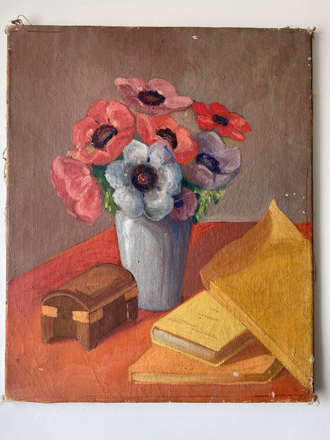 Still life with flowers and fruit