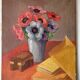 Still life with flowers and fruit