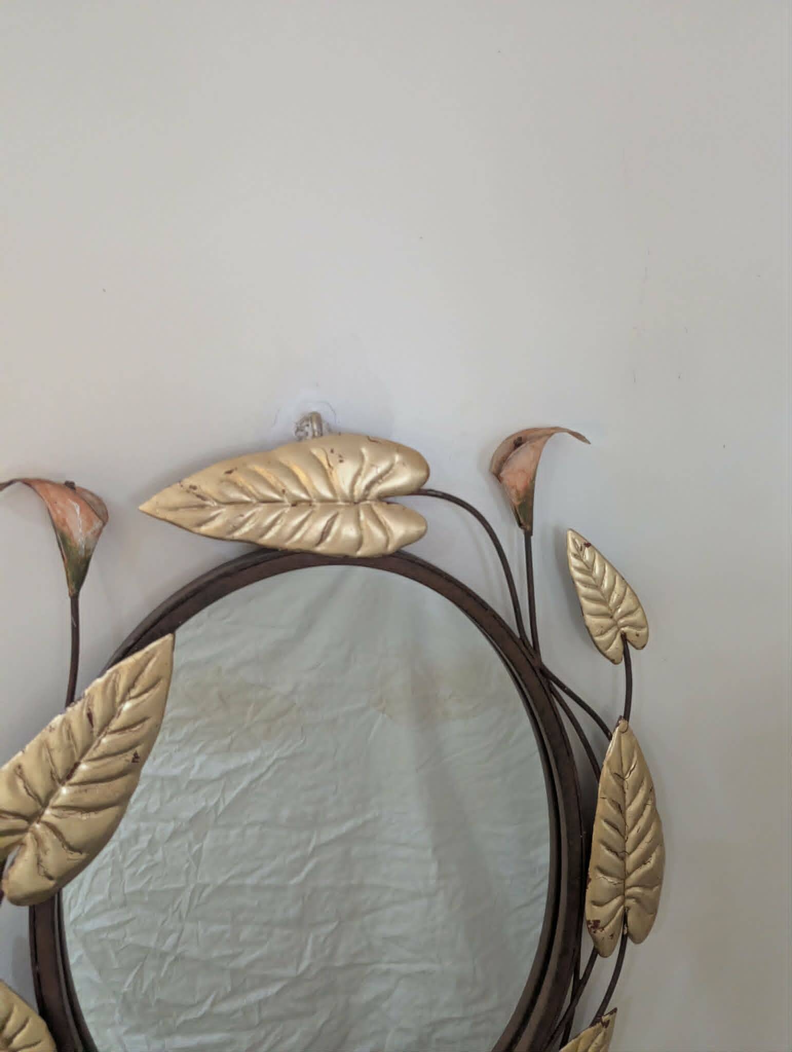 Oval mirror Hollywood Regency 60s/70s