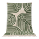 Traditional green and white natural wool rug size 150/250 cm